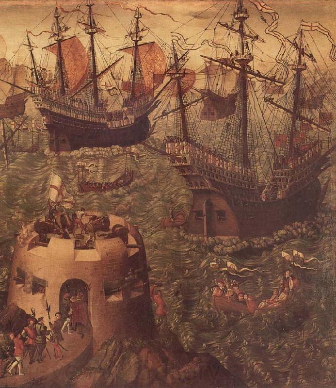 unknow artist Henry VIII embardking at Dover in 1520 on his way to calais for a meetin with Francis I of France on the Field of Cloth-of-Gold Spain oil painting art
